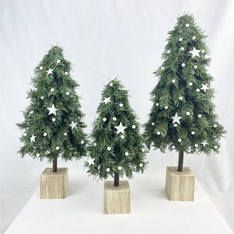 Christmas Mini PE Material Tree Decorations Cross Border Christmas Decoration European and American Holiday Dwarf Santa Claus