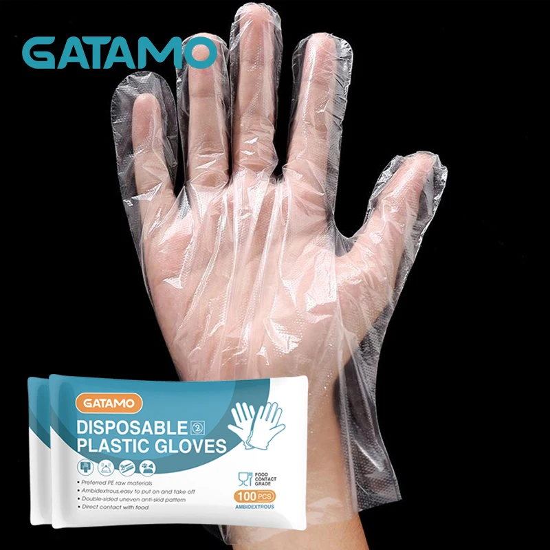 
C2 high quality fast ship manufacturing blocked food grade cheap transparent clear household pe disposable plastic gloves 