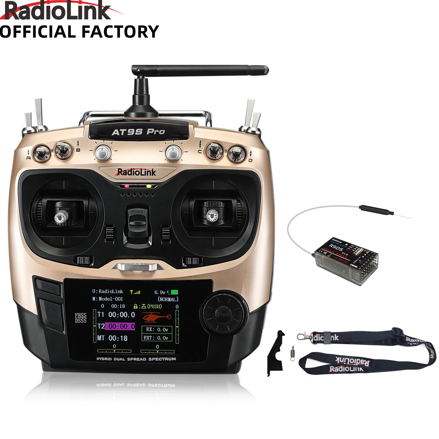 Горячее предложение Radiolink производитель Китай AT9S Pro 10/12 каналов 2,4 ГГц RC радиопередатчик для RC автомобиль игрушки с дистанционным управлением