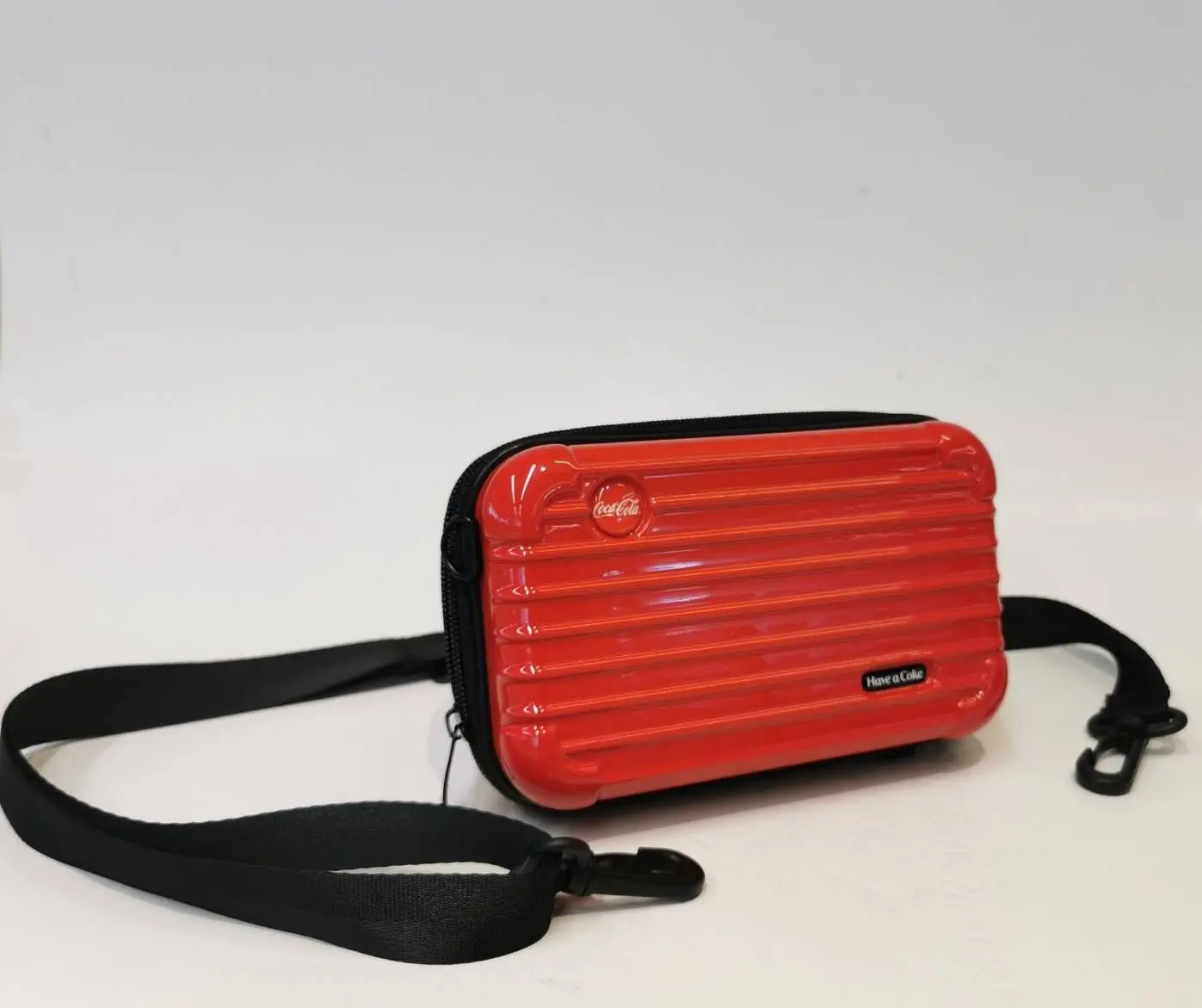 Cheap hard ABS PC belt Beauty Bag Suitcase Roller luggage Mini Cosmetic Makeup Bag Purse