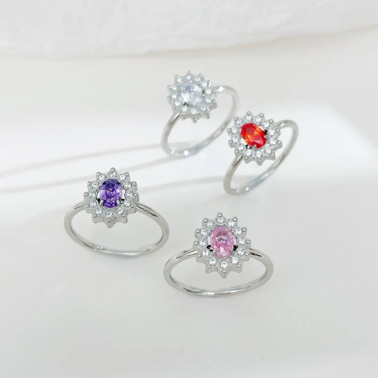 diamond band Finger Gold engagement wedding band no fade rings fine jewelry sample green stainless steel alien ring