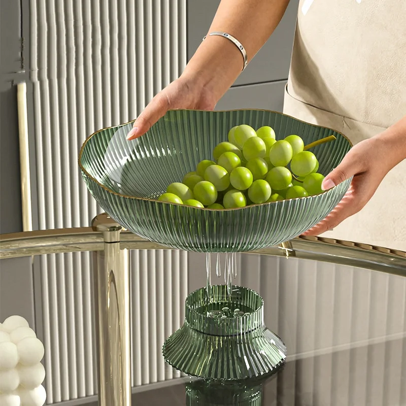 High Quality Creative High Foot Serving Tray Desktop Storage Tray Snack Bowl Nut Dish Nordic Fruit Plate