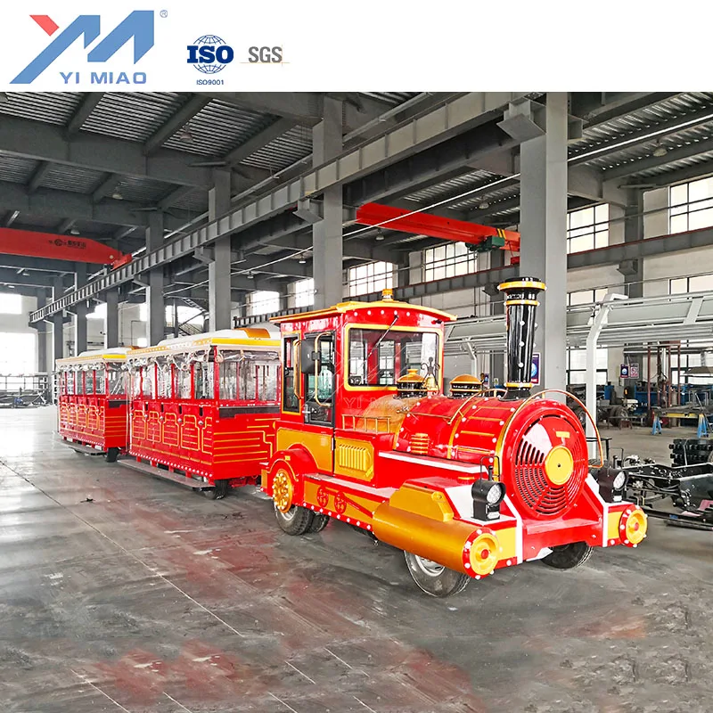 Park Ride 42 58 62 86 Seats Fun Locomotive Passenger Road Tour Electric Diesel Trackless Tourist Sightseeing Train For Sale