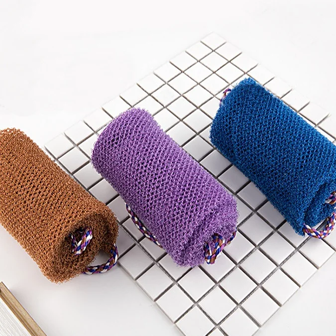 Sponge Exfoliating Body Scrubber African Bath Sponge Back Scrubber Skin Smoother Long African Net