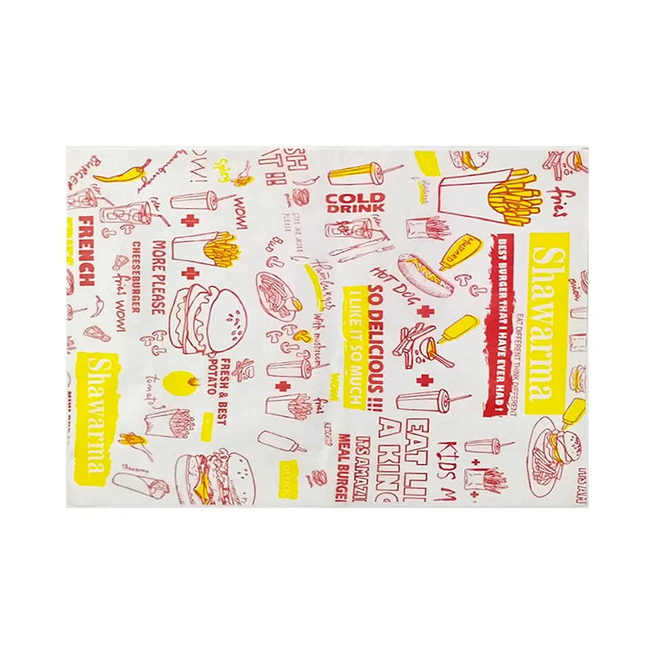 300pcs Deli hamburger Paper  Sheets Grease Resistant Sandwich Wrapping Paper Premium  for Bakery BBQ Picnic