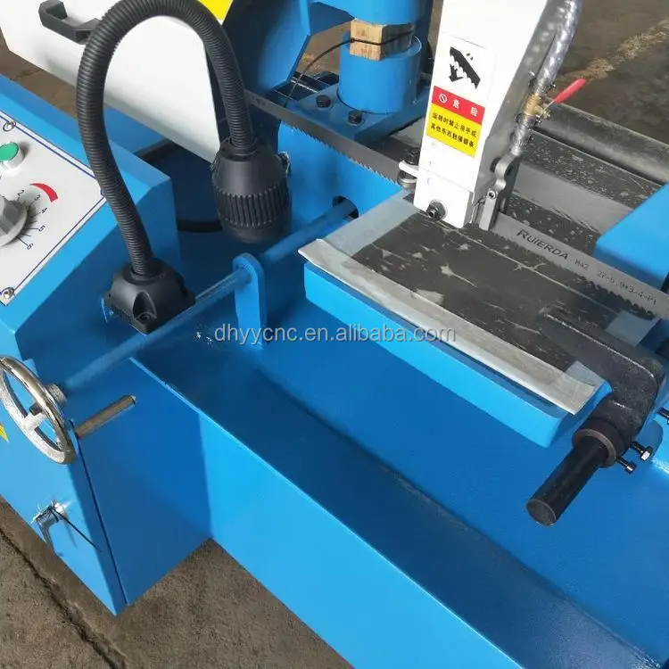 DHYY professional manufacturer semi auto band saw GB4260 metal cutting horizontal band saw machine