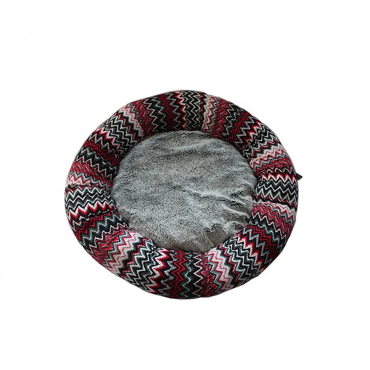 New product launch round wall design soft pet bed luxury