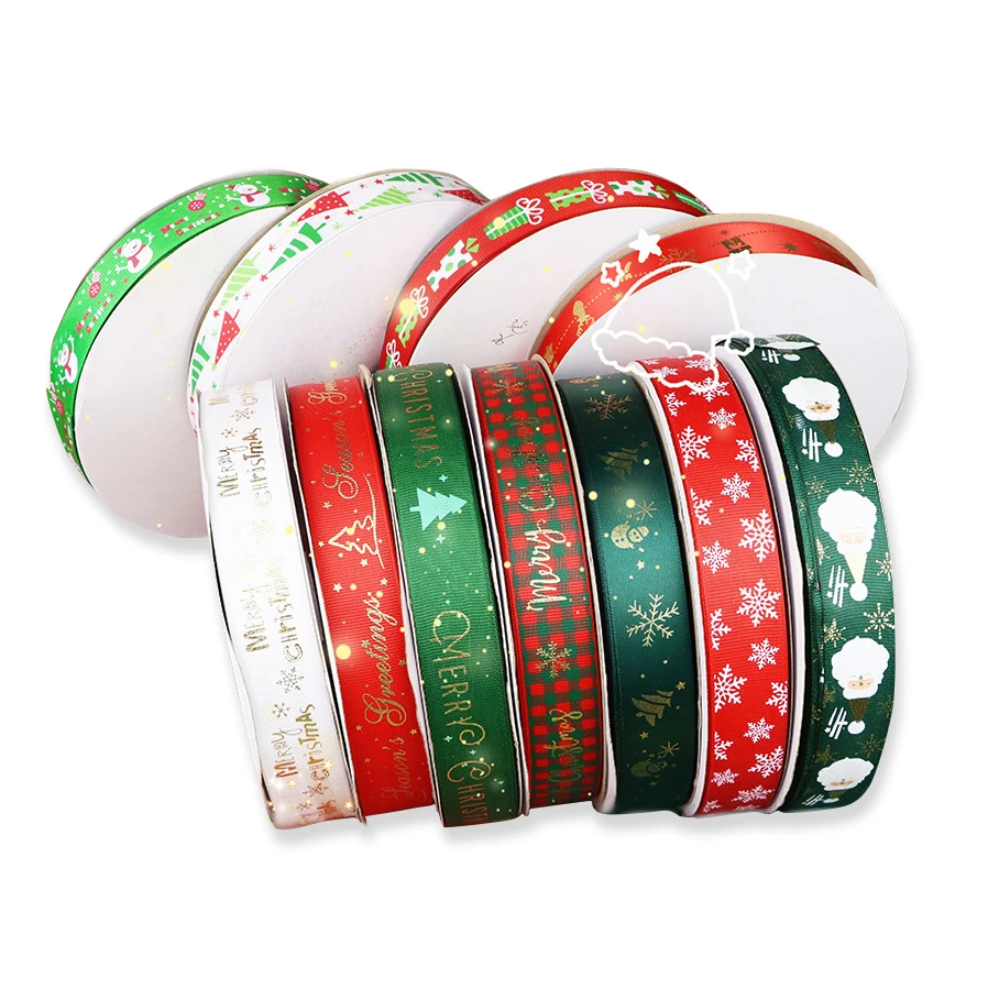 Hot Sales Gift Packaging Wrapping Ribbon Christmas Wired Edge Ribbon For Party DIY Crafts Decorations