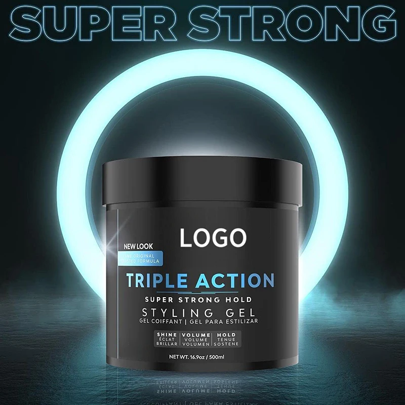Private Label Super Strong Hold Hair Gel for Men & Women Extreme Volume Long Lasting Shine Hair Styling Gel Fragrances