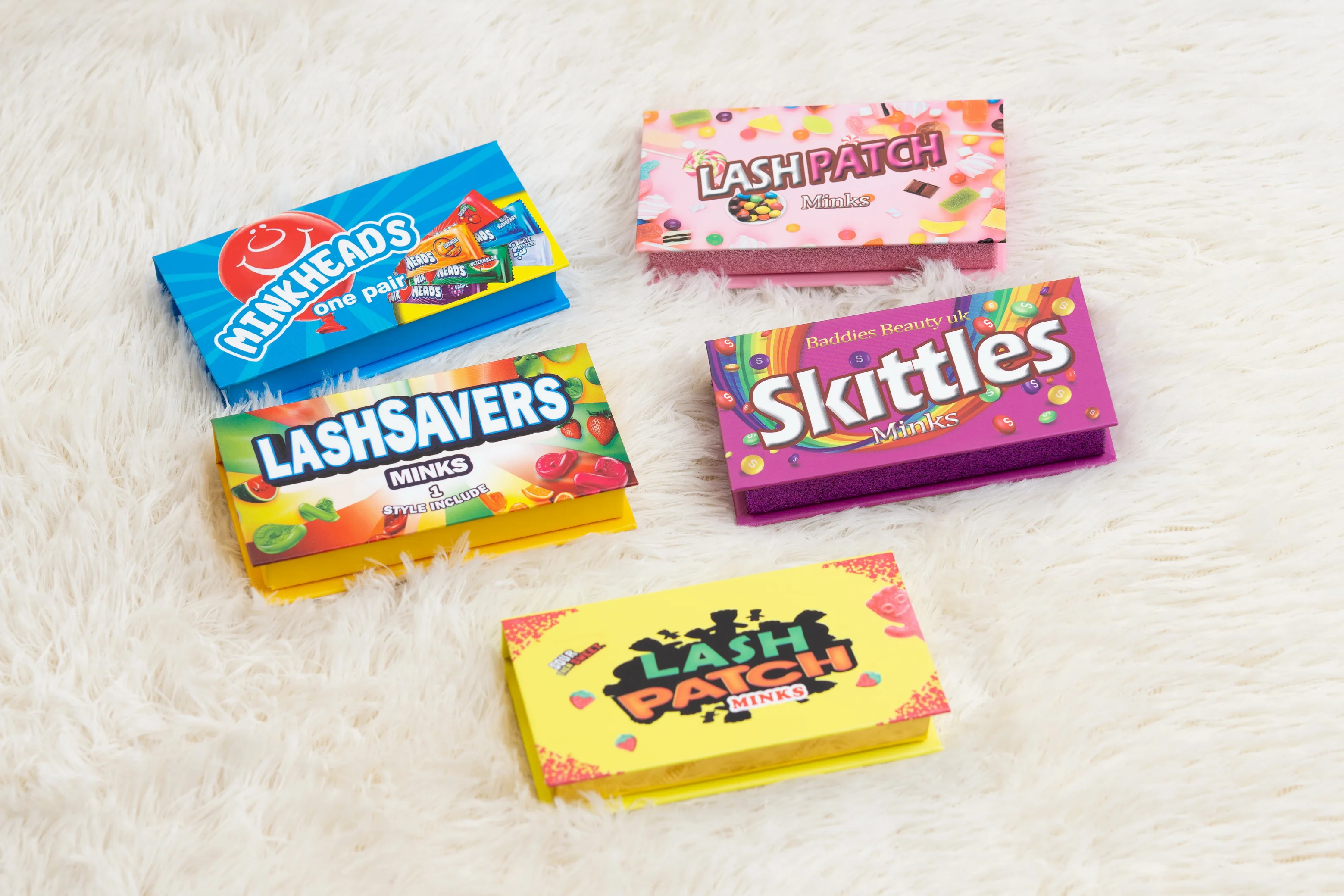 Lash Boxes Wholesale Candy Halloween Eyelash Packaging Empty Lash Case with Clear Tray 25mm Mink Lash Boxes Eyelashes Package