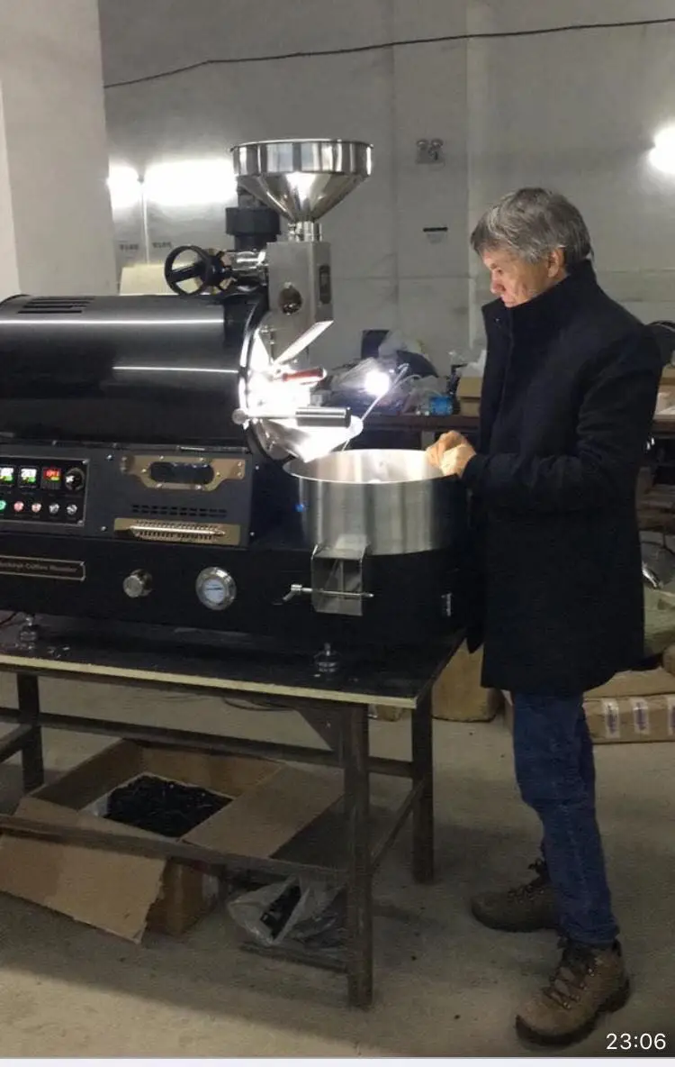 WINTOP WK-1 Commercial Coffee Roaster Machines 1kg Coffee Roasting Machine  Tostadoras De Cafe Button