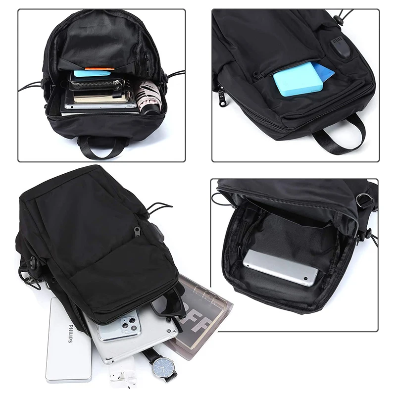 Multifunction custom crossbody chest one shoulder bag waterproof mens sling for men