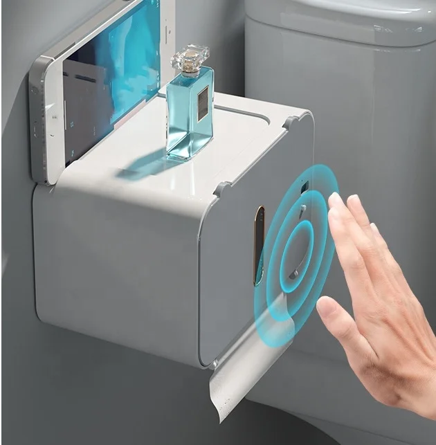 Smart inductive Automatic Toilet tissue box Wall mounted No punching toilet waterproof Toilet paper box