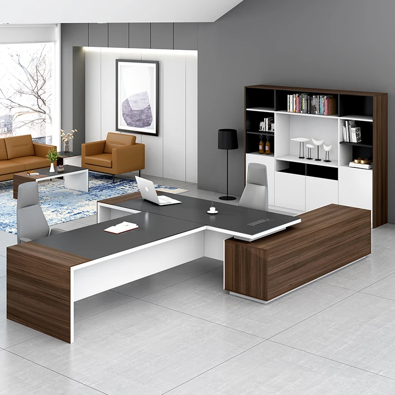 Premium Ceo Boss L Shape Office Furniture Luxury Office Desk Executive Modern
