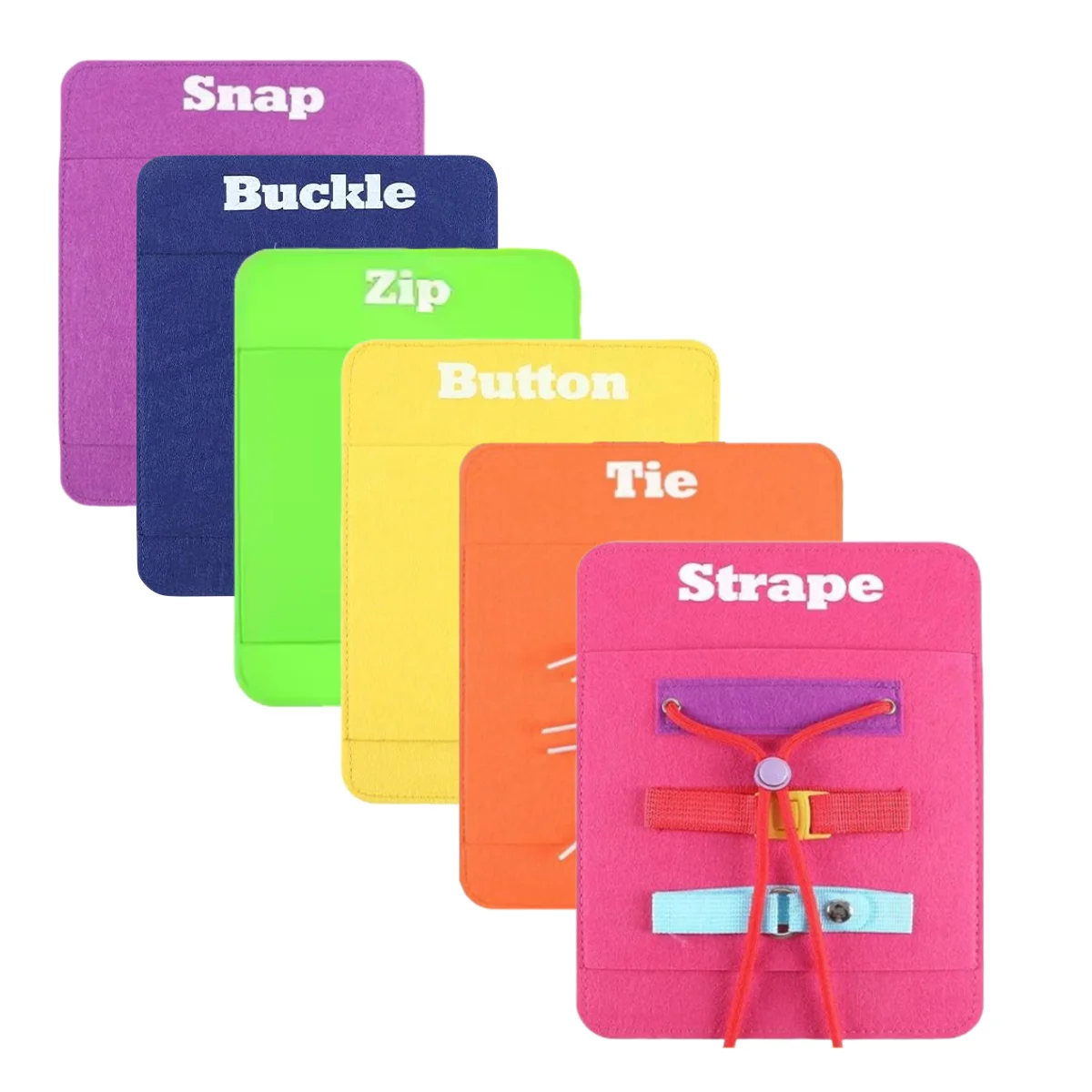 New Arrivals Toddler Kids Educational Busy Board Toys - Learn Basic Life Skills with Zipper, Buckle,Lace,Tie Etc