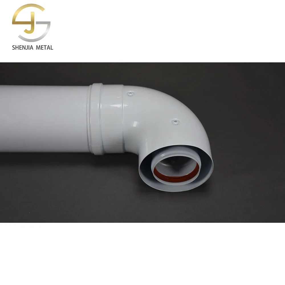 stove pipe flange inner and outer wood electric double-layer coaxial aluminum chimney gas stove exhaust pipe fireplace fittings