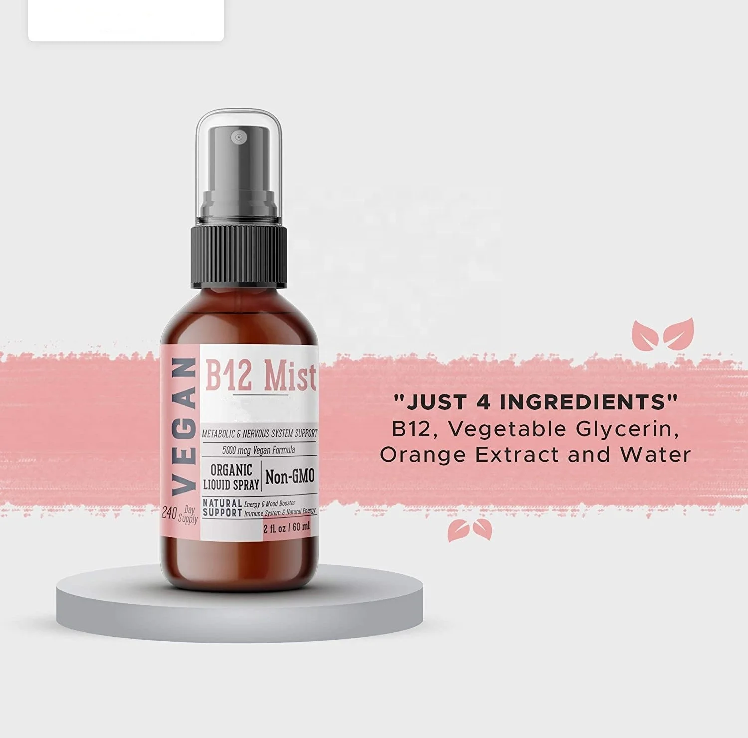 OEM Vitamin B12 Spray Supplement Vegan Boosts Energy and Mood 60ML