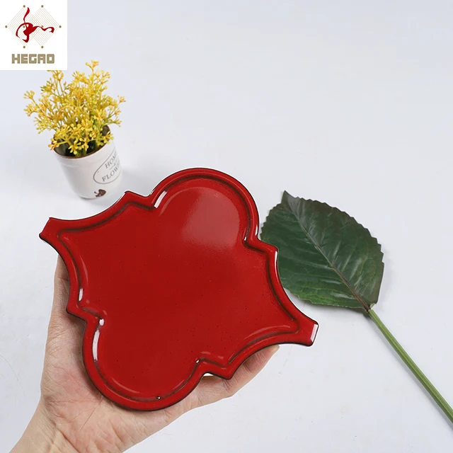 Конкурентоспособная цена мозаичная плитка красного цвета с 3d рисунком 173*150 мм китайская керамическая настенная для ванной и кухни