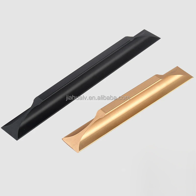 Aluminum Wardrobe Kitchen Kitchen Cabinet Door Handle hidden Aluminium Profile Pull Edge Handles