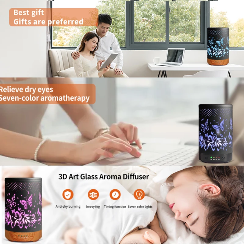 Новинка лидер продаж 2024 аромадиффузор с бабочками Заводская оптовая продажа эфирные масляные лампы для офиса и дома