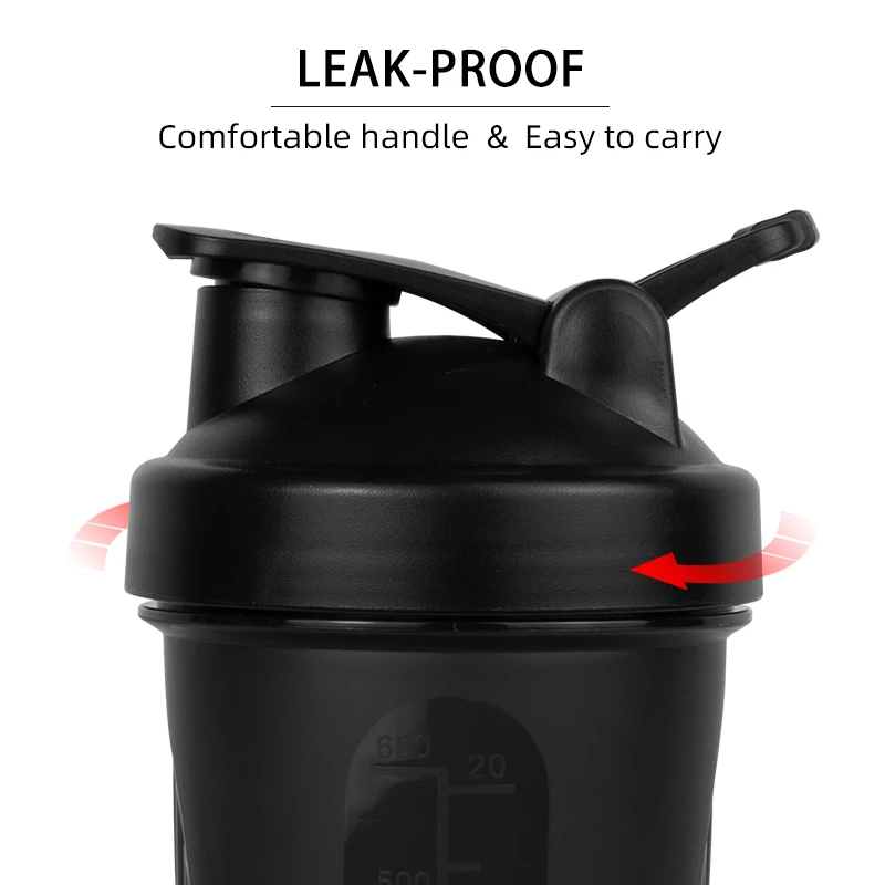 MKAS Wholesale Sport Protein Shaker Bottle Cups Plastic Custom Fitness Gym Water Bottle Shaker