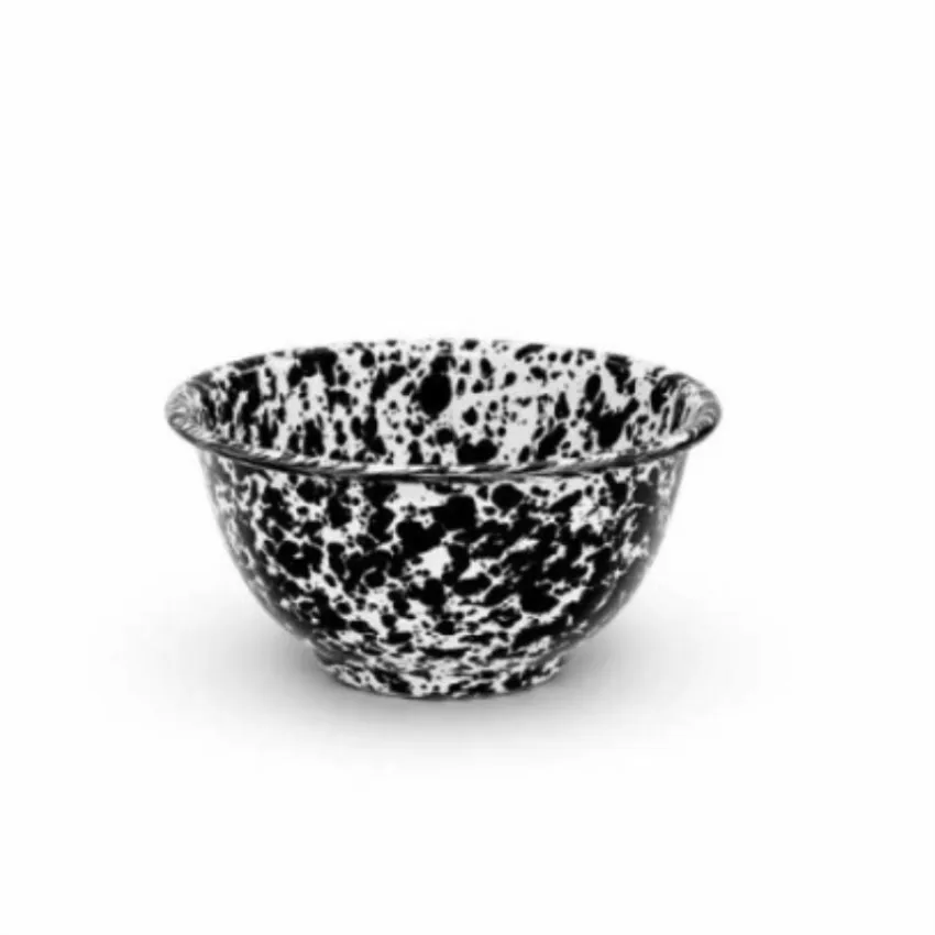 Mini 16cm Splatter white color Enamel iron Footed salad pasta Bowl