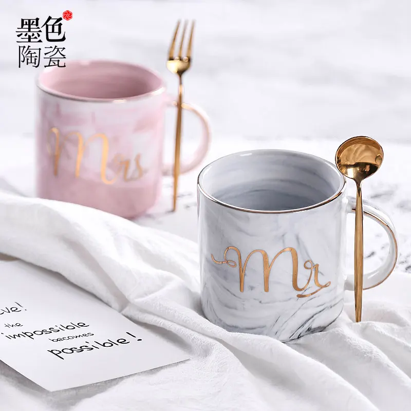 Hot Sale  Porcelain Coffee Cups Marble Mug