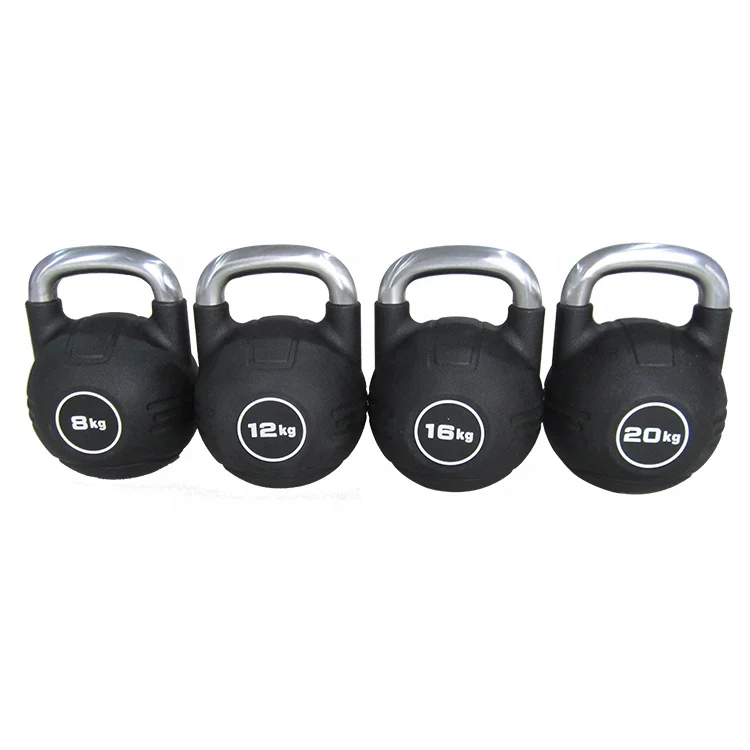 Chromed Handle PU Coated Weightlifting Kettlebell