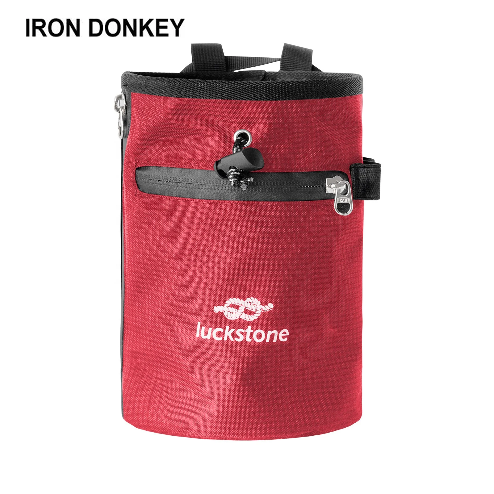 IRONDONKEY Wholesale Professional Climbing Magnesium Powder Bag Outdoor Bag Fitness Waist Hanging Talc Powder Storage Bag