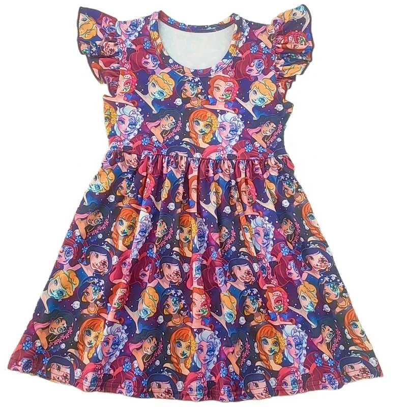 Baby Dress Girl Clothing Summer New Children Cotton Cartoon A-line Dress Kids Clothes Princess Tutu Dress 0-12 Years