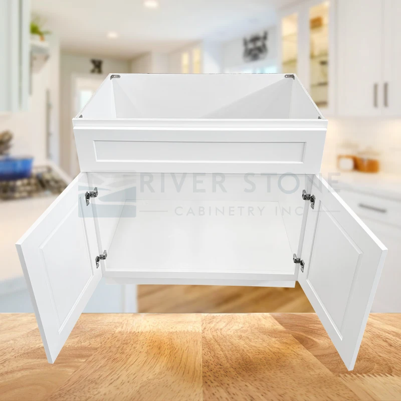 Kitchen Home Improvement 36 Inch Corner Sink Base Cabinet Modular White Wood Soft Close Kitchen Sink Cabinet Ready To Assemble