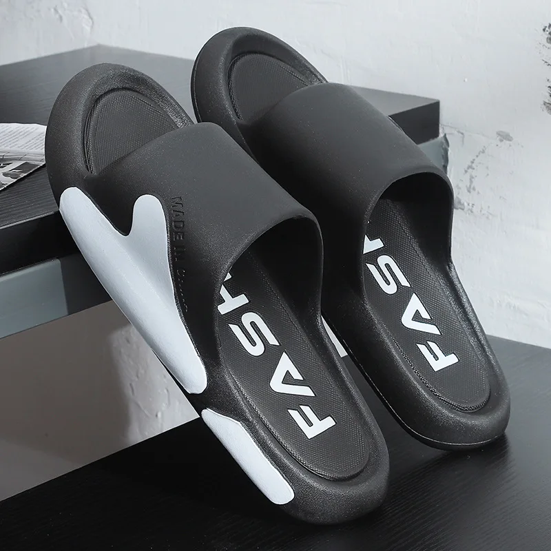 New Summer Slippers For Women And Men Flat Soft Sole Non-slip Slides Indoor House Flip Flops Four Season Outdoor EVA PVC Slides