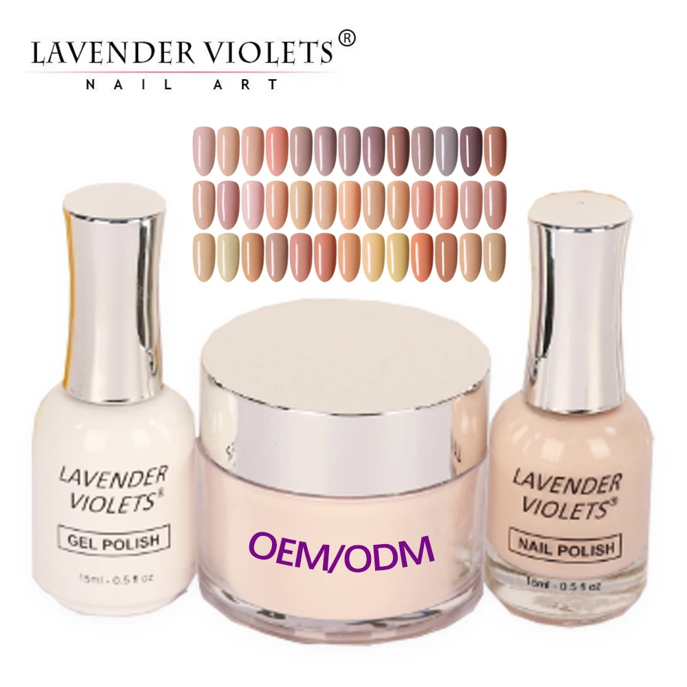 Lavender violets dip powder acrylic powder 2 use color match gel polish and nail polish 3 in 1