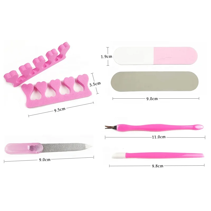 professional nail salon mini Disposable Spa salon pedicure liner pedicure kit toe separator nail file cuticle cuticle knives