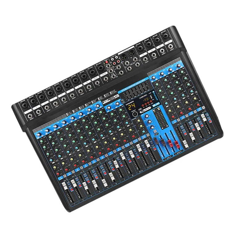 High Quality Dj Controller/Audio Console Mixer Low MOQ 16 Channel 24 DSP Digital Audio Mixer