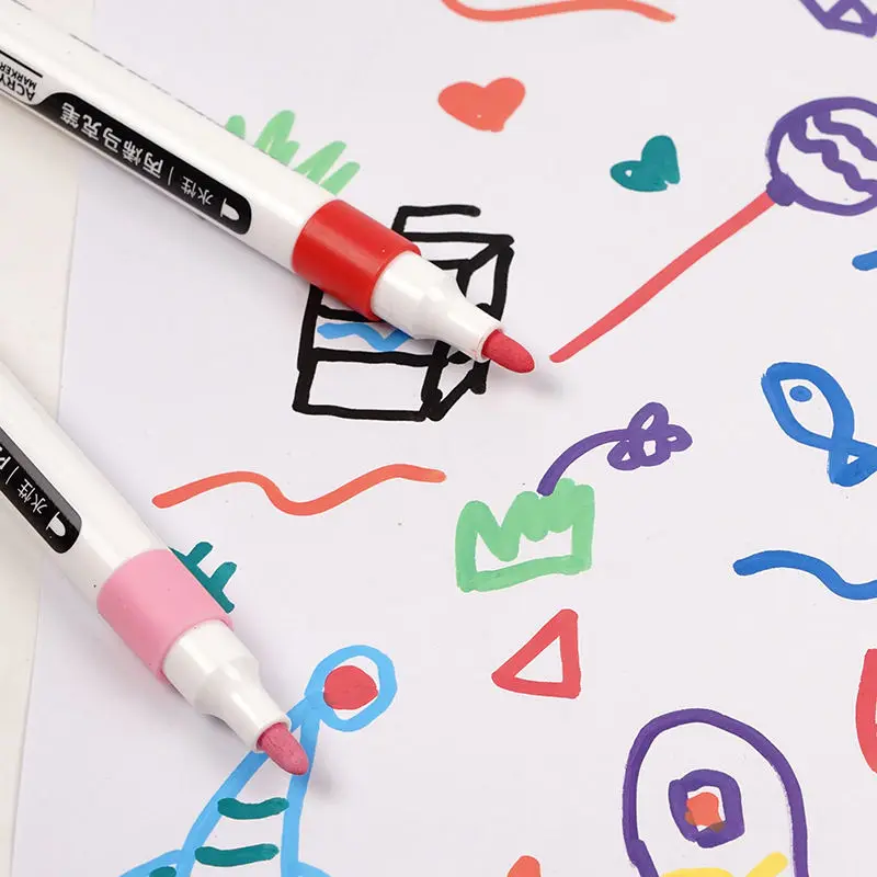 80colors Writing Acrylic Markers Pen Gift Set Art Twin Markers Pen Double Ended Art Dual Tips Acrylic Marker