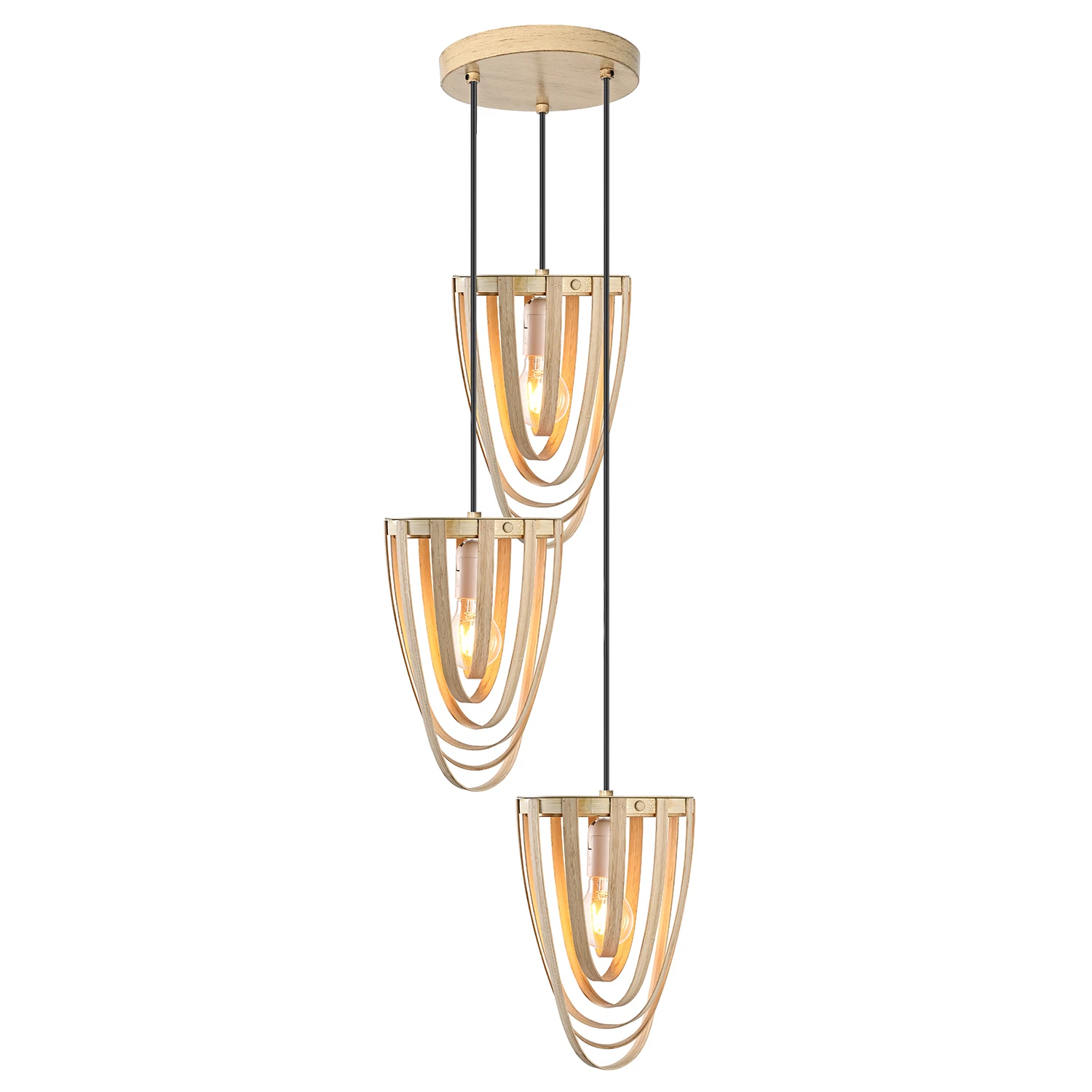Handmade Wicker Vintage indoor decoration hanging Lamps Rattan Pendant Light Bamboo Weaving Lamp Pendant Lighting