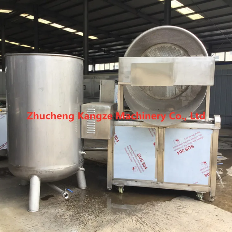 automatic stirring plantain chips frying machine Batch Fryer Peanut Banana slices biscuit Frying Machine for good price