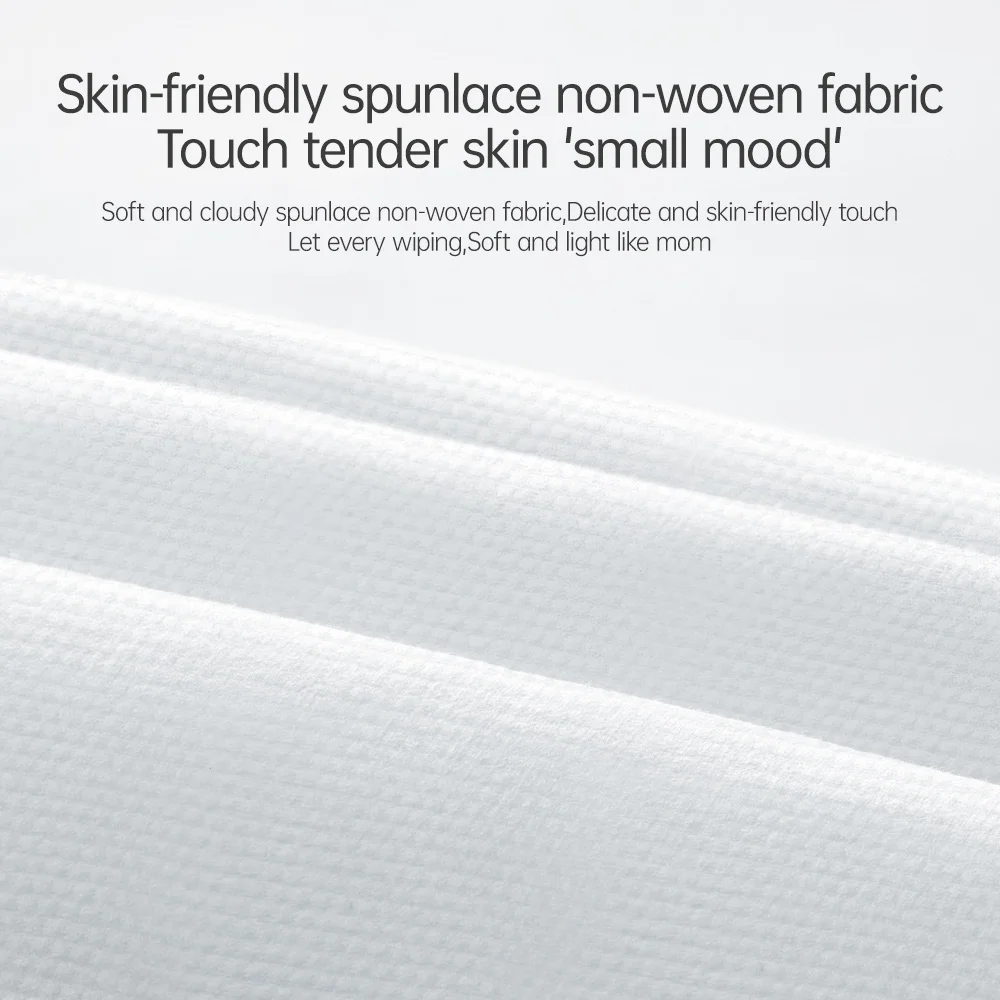 Factory direct provided 80 pieces bag camellia seed extract mild cleaning for delicate skin care wet tissue baby water wipes