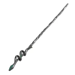 PDANY fashion snake hair chopstick stick metal pin with green rhinestone