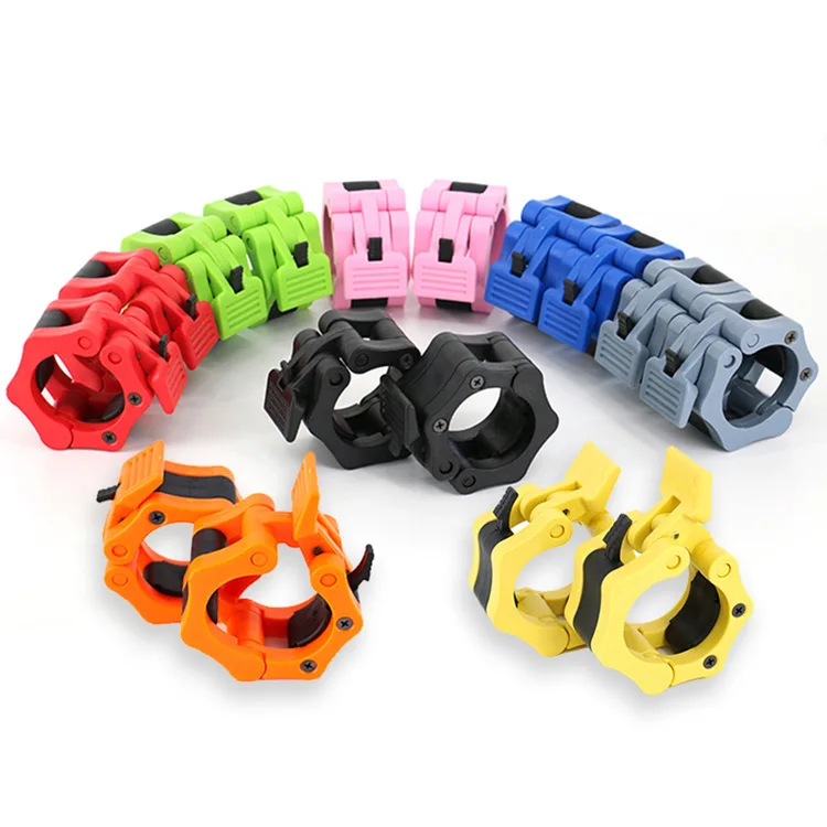 
Manufacturer weight lifting plastic barbell bar collar Barbell Collar Clamps 