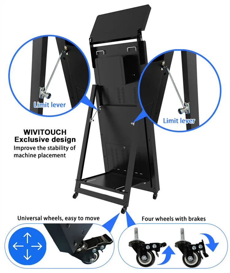 US Warehouse Selfie Kiosk Ring Light Beauty Mirror Photo Booth With Software Wholesale Selfie Touch Screen Photo Booth Mirror