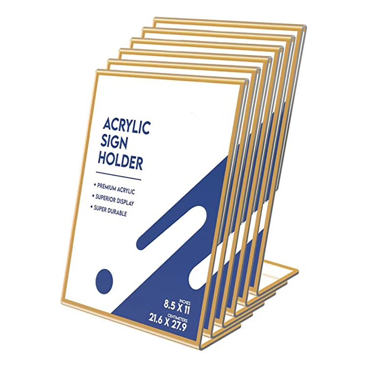 Clear table stand menu holder acrylic sign display table number wedding acrylic sign display holder