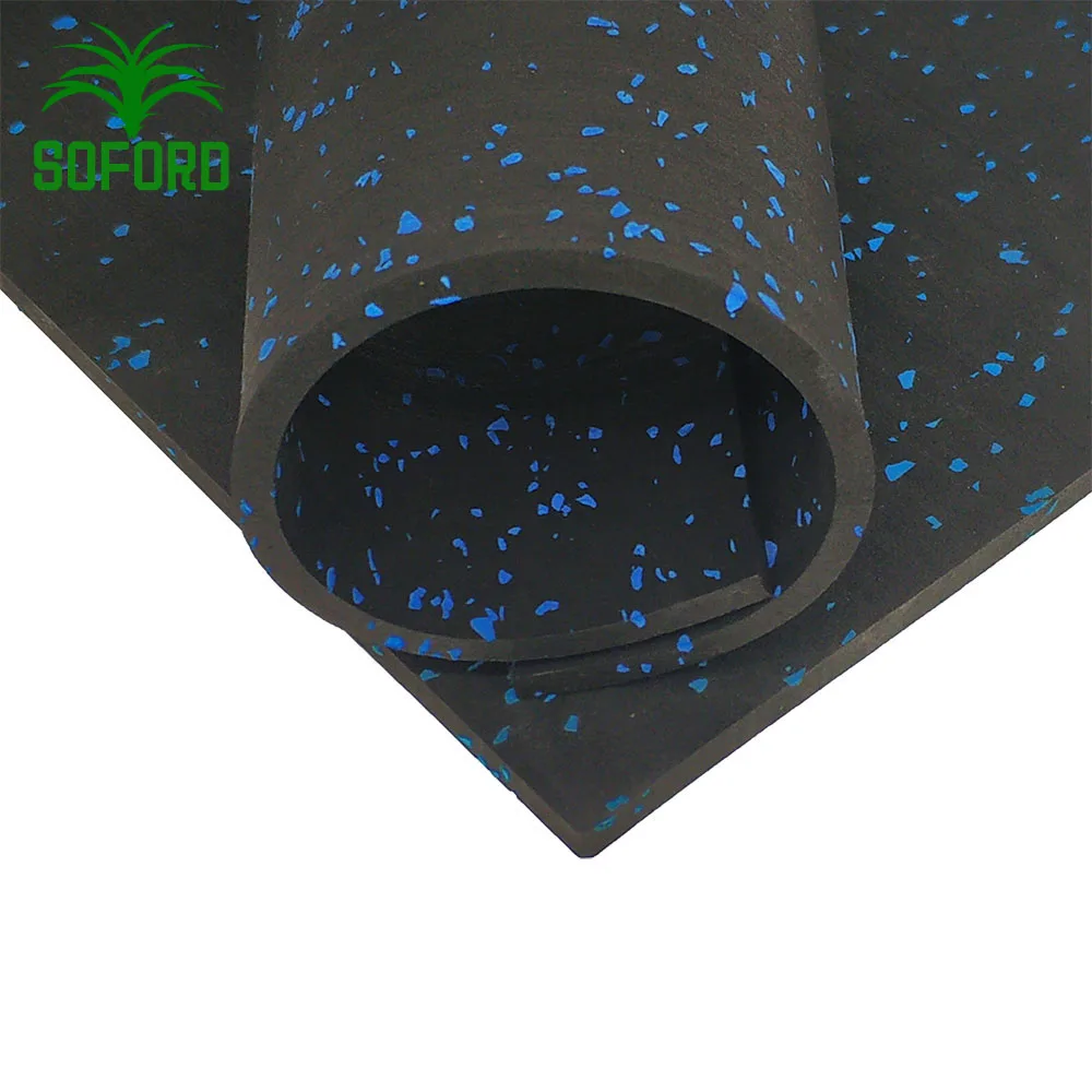  Желтый точечный 8 мм резиновый настил кроссфита рулон для спортзала