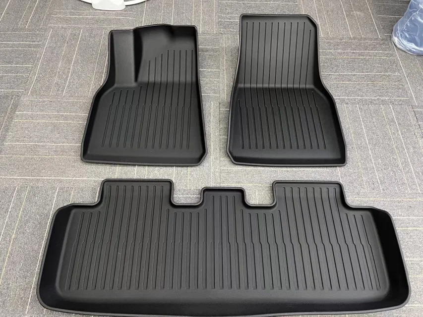 6PCS Full Sets Tesla Model Y Floor mats 2020-2023 All Weather Floor Mat Waterproof Anti-Slip TPE Tesla Model Y Floor mats