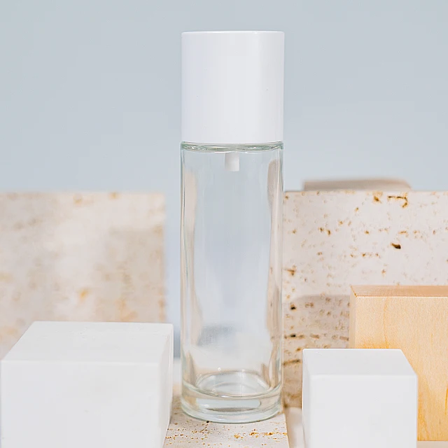 Nice Quality Cosmetic Packaging Frost Glass Bottle Price With Lid Lotion Pump 100ml 120ml