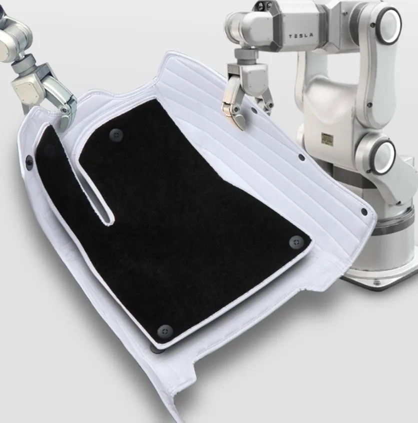 2022 car floor mat tesla y model cluster for The inner side is heightened and the overall protection is bright