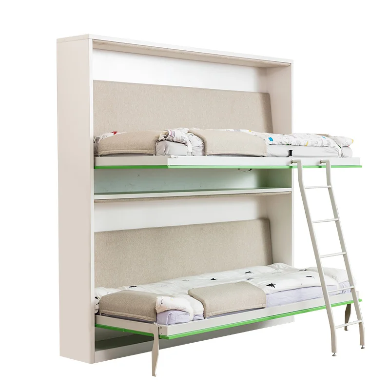 wooden  kids  bunk bed folding wall bed murphy wall bed