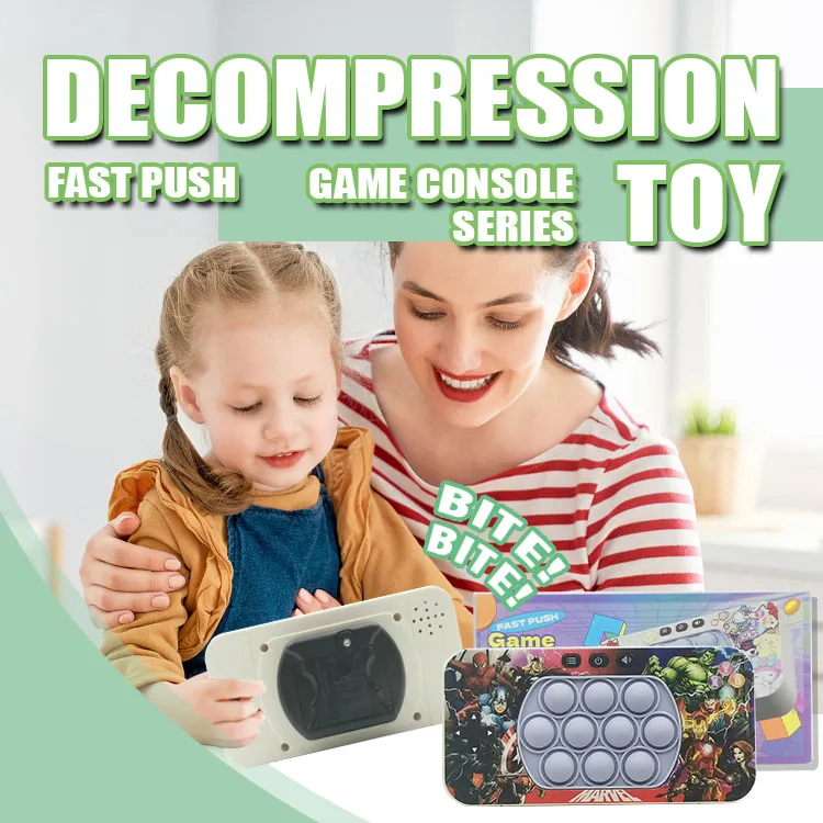 Montessori Sensory Push Bubble Toy Handheld Whack-a-Mole Fidget Cute Electronic Pop Game for Stress Relief Educational