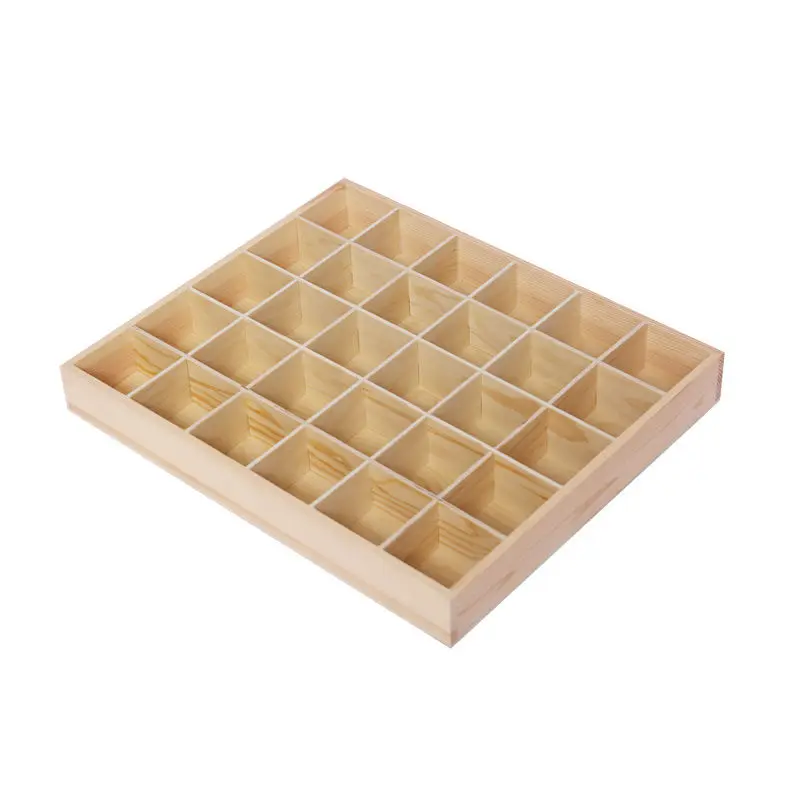 wood pallet essential oil bottle show shelf 36 pcs bottle for 10ml essential oil glass bottle wooden box without lid
